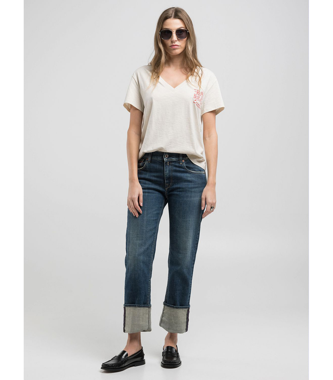 オーバーフィットスラブジャージーVネックTシャツ 詳細画像 バターホワイト 3